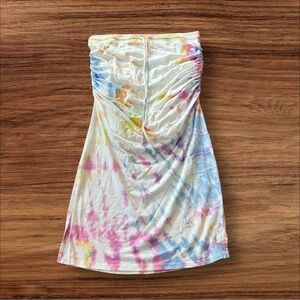 Red Haute Couture Skirt W Drawstring Womens Size‎ Medium Tye Dye Made In USA